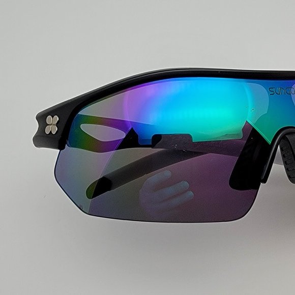 *SOLD* SunGod Pacebreakers Matte Black Frame Polarized Green Lens Sunglasses - Picture 12 of 14